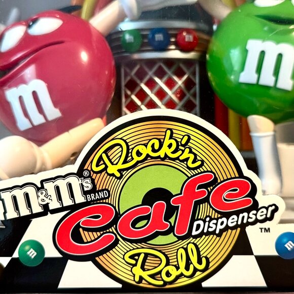 M&M's ROCK'N ROLL CAFE DISPENSER Candy M&M Red & Green Characters Minty! 1st ed. - Picture 13 of 13